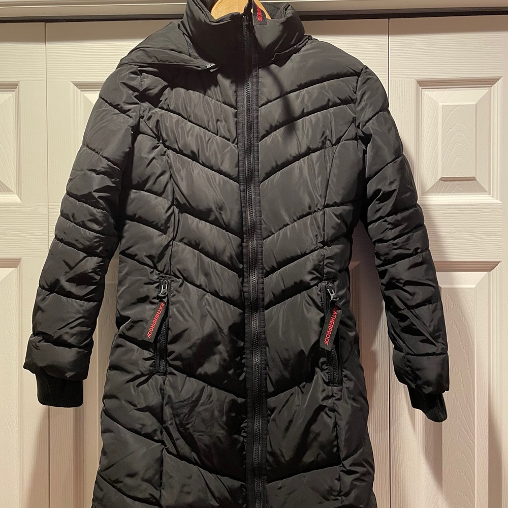 Girls Weatherproof Black Winter Jacket